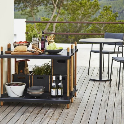 Étagère Shelving haut noir - Cane line