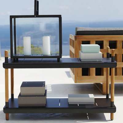 Étagère Shelving bas noir - Cane line