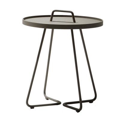 Table d'appoint mobile taupe L - Cane line