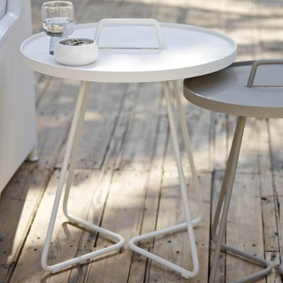 Table d'appoint mobile blanc S - Cane line