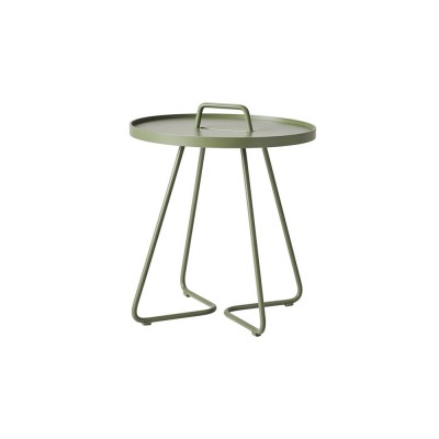 Table d'appoint mobile vert olive S - Cane line