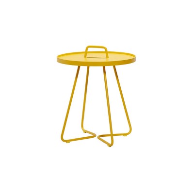 Table d'appoint mobile jaune S - Cane line