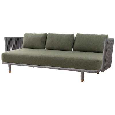 Canapé 3 places vert foncé Moments - Cane line