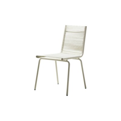 Chaise Sidd sans accoudoirs blanc - Cane line