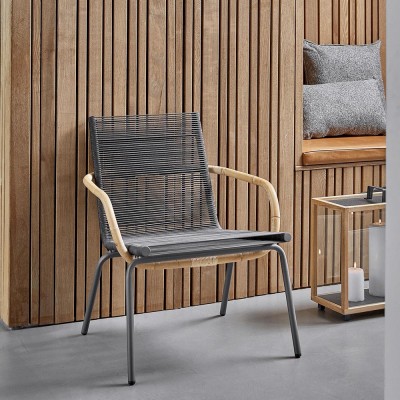 Chaise longue Sidd noir - Cane line