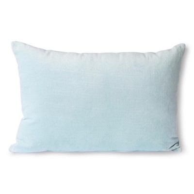 Coussin en velours bleu givré - HKliving