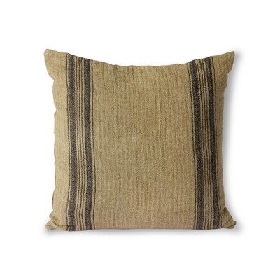 Coussin en lin beige foncé - HKliving