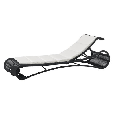 Chaise longue Escape noir & blanc - Cane line