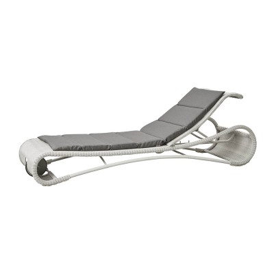 Chaise longue Escape blanc & taupe - Cane line