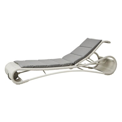 Chaise longue Escape blanc & gris - Cane line