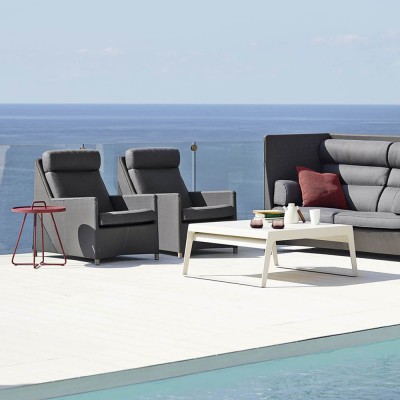 Chaise à dossier haut Diamond gris - Cane line