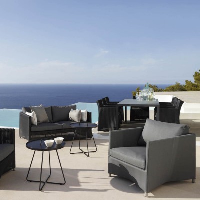 Chaise longue Diamond gris - Cane line