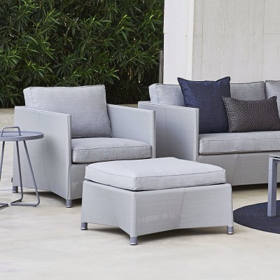 Chaise longue Diamond gris clair - Cane line