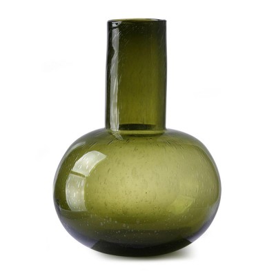 Vase Bulle en verre vert L - HKliving