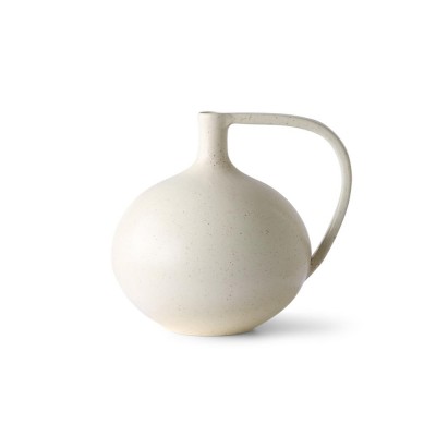 Jar en céramique blanc moucheté M - HKliving