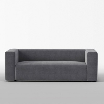 Canapé 3 places Agar velours brut Anthracite - Panac