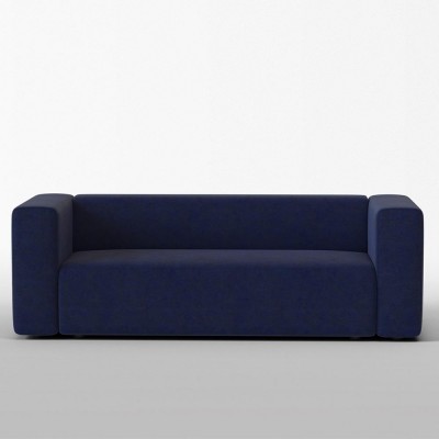 Canapé 3 places Agar velours brut Darkblue - Panac