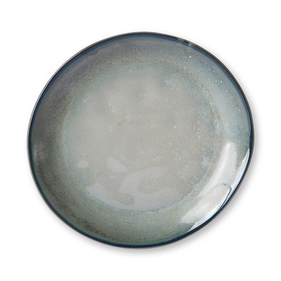 Assiette plate home chef céramique gris & vert M - HKliving
