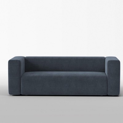 Canapé 3 places Agar velours brut Denim - Panac