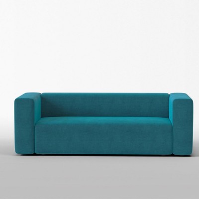 Canapé 3 places Agar velours brut Petrol - Panac