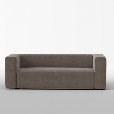 Canapé 3 places Agar velours brut Shitake - Panac