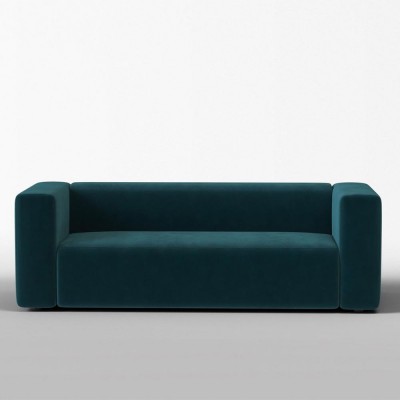 Canapé 3 places Agar velours gratté Petrol - Panac