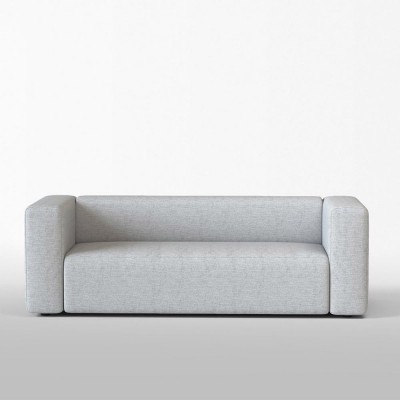 Canapé 3 places Agar tissu chenillé Silver - Panac