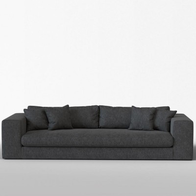 Canapé 4 places Bellechasse coton vintage Anthracite - Panac