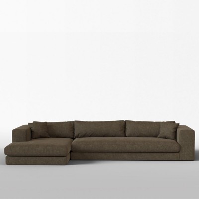 Canapé corner Bellechasse coton vintage desert L - Panac