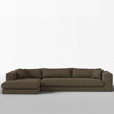 Canapé corner Bellechasse coton vintage desert XL - Panac