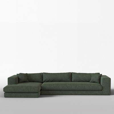 Canapé corner Bellechasse coton vintage Hunter L - Panac