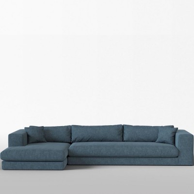 Canapé corner Bellechasse coton vintage Navy XL - Panac