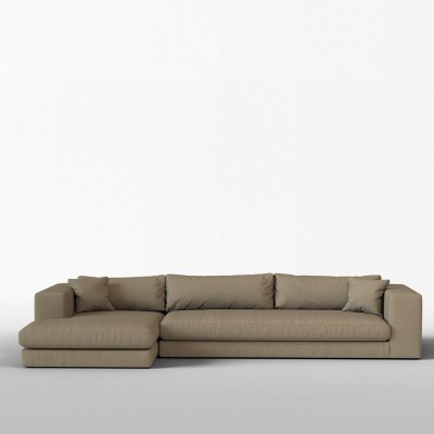 Canapé corner Bellechasse laine feutrée Kiezel L - Panac