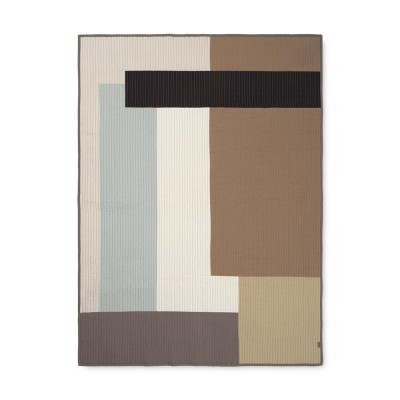 Couverture matelassée patchwork Shay sable - Ferm Living