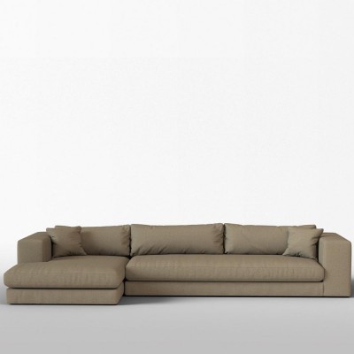 Canapé corner Bellechasse laine feutrée Kiezel XL - Panac