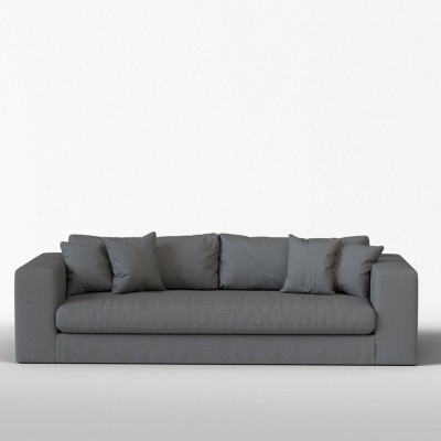 Canapé 3 places Bellechasse laine feutrée gris clair - Panac