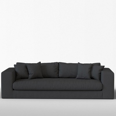 Canapé 4 places Bellechasse laine feutrée Middengrijs - Panac