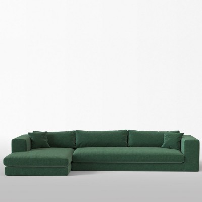 Canapé corner Bellechasse tissu chenillé Bottle L - Panac