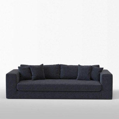 Canapé 3 places Bellechasse tissu chenillé Onyx - Panac