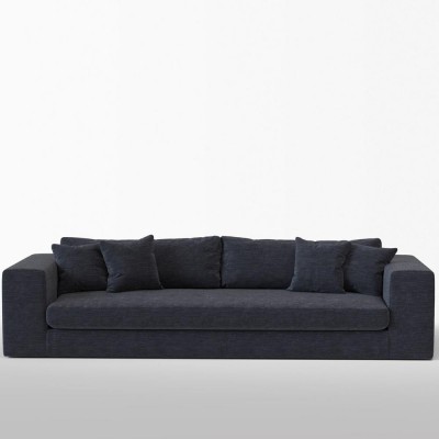 Canapé 4 places Bellechasse tissu chenillé Onyx - Panac