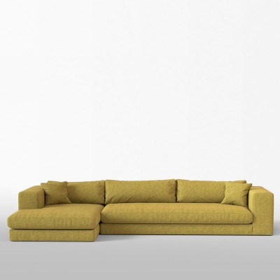 Canapé corner Bellechasse tissu chenillé Pear L - Panac