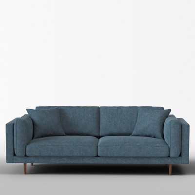 Canapé 3 places Daguerre coton vintage Navy - Panac