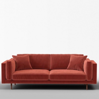 Canapé 3 places Daguerre velours gratté Blush - Panac