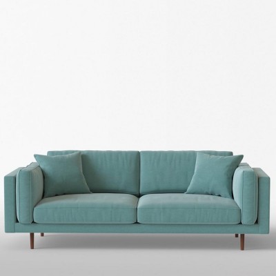 Canapé 3 places Daguerre velours brut Eucalyptus - Panac