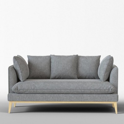 Canapé 3 places Custine coton vintage Grey - Panac