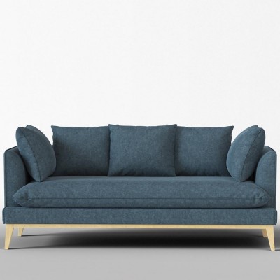 Canapé 4 places Custine coton vintage Navy - Panac