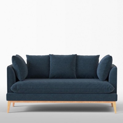 Canapé 3 places Custine tissu chenillé Shadow - Panac