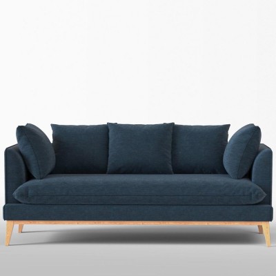 Canapé 4 places Custine tissu chenillé Shadow - Panac