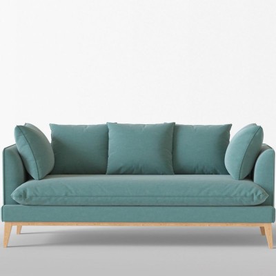 Canapé 4 places Custine velours brut Eucalyptus - Panac