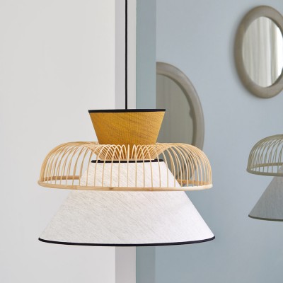 Suspension Mekko blanc & jaune L - Market Set